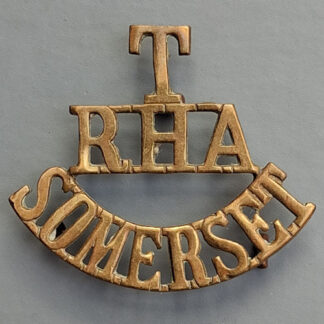 The Somerset Royal Horse Artillery Territorials - Gilding Metal Shoulder Title.