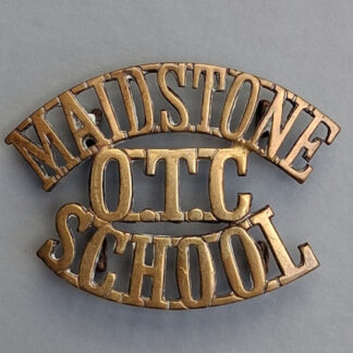 Maidstone School O.T.C - Gilding Metal Shoulder Title.