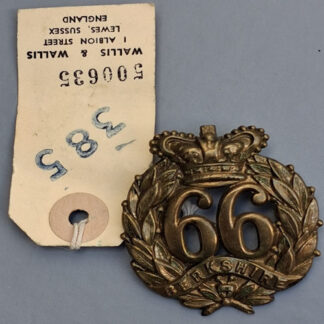 66th (Berkshire) Regiment Of Foot - Victorian O.R's Brass Glengarry Badge Circa 1874 - 1881.