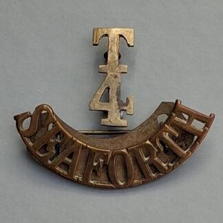 4th Territoral Battalion The Seaforth Highlanders - Gilding Metal Shoulder Title.