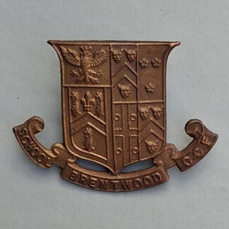 The Brentwood School C.C.F - Gilding Metal Collar Badge.