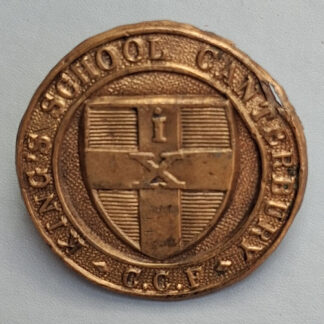 The King's School Canterbury C.C.F - Gilding Metal Cap Badge.