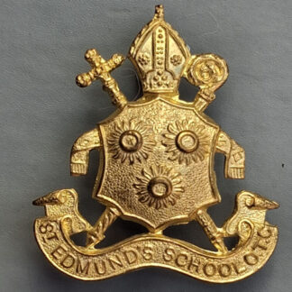 St. Edmund's School O.T.C - Gilding Metal Cap Badge.