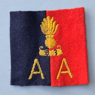 93rd Anti Aircraft Army Group Royal Artillery - Woven Cloth Formation Badge.
