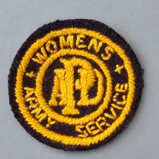 WW1 Women's Army Service Army Pay Department - Embroidered Cloth Arm Badge