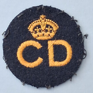 WW2 Civil Defence - Embroidered Cloth Breast Badge.