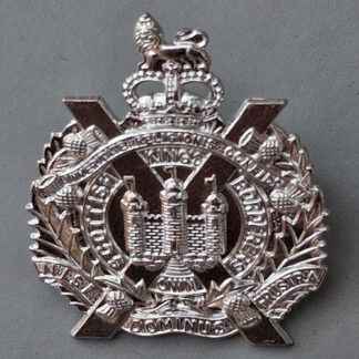 The King's Own Scottish Borderers - Silver Anodised Sporran Badge.