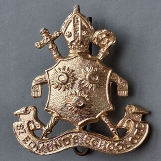 The St Edmunds School O.T.C - Gold Anodised Cap Badge.