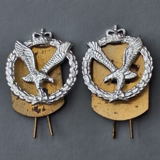 The Army Air Corps - Silver Anodised Collar Badges.