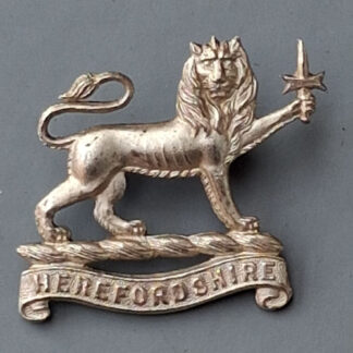 The Herefordshire Light Infantry - Officer's Silvered  Collar Badge.