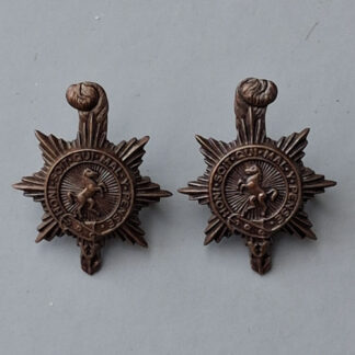 The Princess Of Wales's Royal Regiment - Officer's Bronze Service Dress Collar Badges.