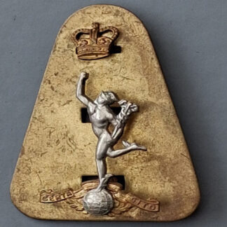 The Corps Of Royal Signals - Queen's Crown Bi Metal Cap Badge.
