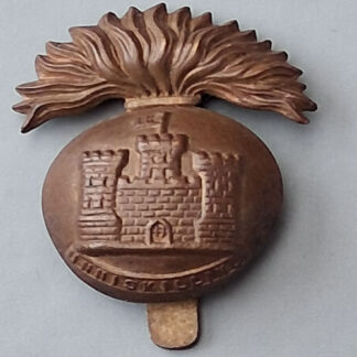 The Inniskilling Fusiliers - WW1 Economy Issue Gilding Metal Cap Badge.