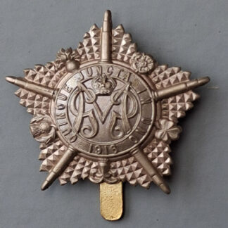 The Guards Machine Gun Battalion - King's Crown White Metal Cap Badge.