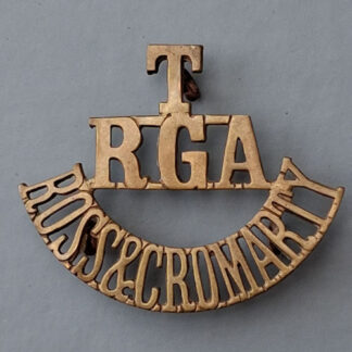 Ross & Cromarty Royal Garrison Artillery Territorials - Gilding Metal Shoulder Title.