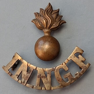 The Inniskilling Fusiliers - Gilding Metal Shoulder Title.