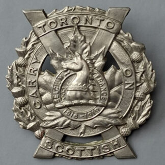 (Canada) WW2 The Toronto Scottish - White Metal Cap Badge.