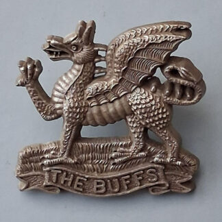 The East Kent Regiment (The Buffs) - WW2 Economy Issue Plastic Cap Badge.
