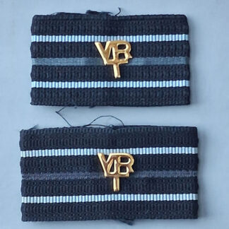 Royal Air Force Flight Lieutenant Volunteer Reserve Training - Gold Metal Pin, Slip-On Rank Slides.