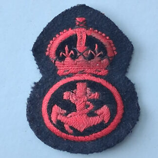 Royal Navy Petty Officer - King's Crown Cloth Cap Badge.