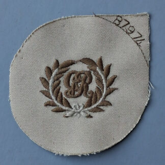 The Royal Marines - "The King's Badge"  Khaki Cloth Sleeve Badge.