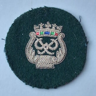 The Royal Marines - "The Prince's Badge" Lovat Green & Silver Bullion Qualification Cloth Badge.