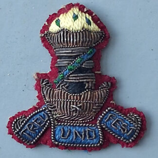 The 11th Hussars - Officer's Bullion Beret Badge.