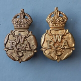 The Women's Royal Army Corps - King's Crown Gilding Metal Collar Badges.