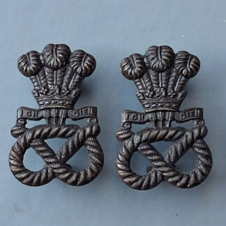 The North Staffordshire Regiment - Officer's Service Dress Bronzed Collar Badges.
