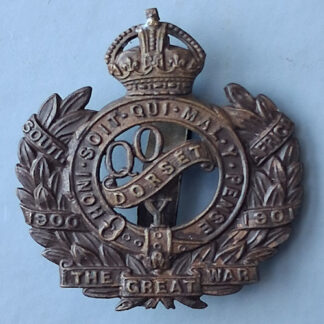 The Queen's Own Dorset Yeomanry - King's Crown Bronzed Cap Badge.