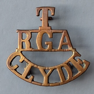 Clyde Royal Garrison Artillery Territorials - Gilding Metal Shoulder Title.