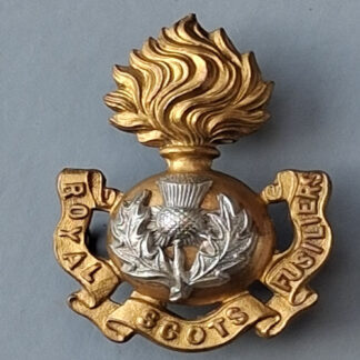 The Royal Scots Fusiliers - Officer's Silver & Gilt Collar Badge.