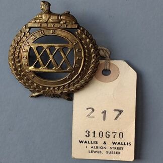 30th Regiment Of Foot - Victorian O.R'S Brass Glengarry Badge Circa 1874 -1881.