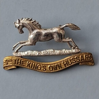 3rd The King's Own Hussars - Officer's Silver & Gilt Cap Badge.