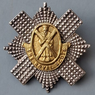 The Royal Scots - Pipers Bi Metal Cap Badge.