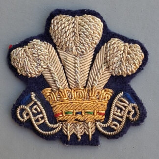 The 3rd Dragoon Guards - Officer's Service Dress Bullion Cloth Sleeve Badge.