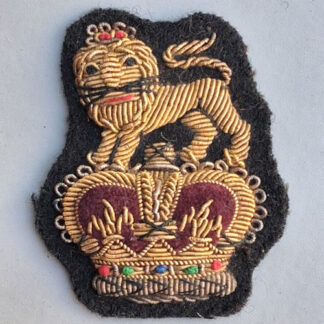 British Army Staff Officer / Brigadier  -  Queen's Crown Bullion Cap Badge.