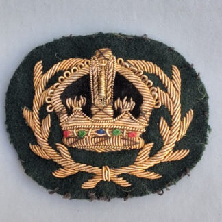 The Rifle Brigade - Warrant Officer's King's Crown Bullion Cloth Sleeve Badge.