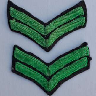 The Rifle Brigade - Pair Of Corporals Cloth Chevron's.