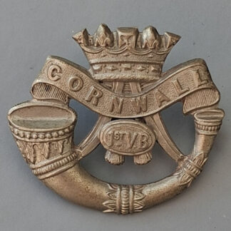 1st Volunteer Battalion The Duke Of Cornwall's Light Infantry - White Metal Cap Badge.