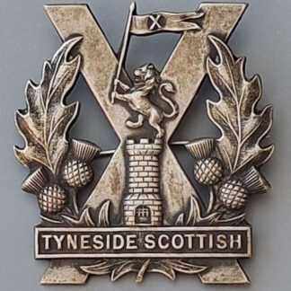 Tyneside Scottish - White Metal Cap Badge.