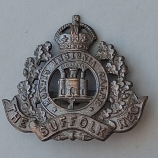 The Suffolk Regiment - King's Crown Officer's Service Dress Cap Badge.