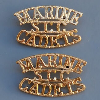 The Royal Marines (Sea Cadet Corps) - Gold Anodised Shoulder Titles.