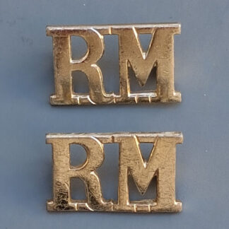 The Royal Marines - Gold Anodised Shoulder Titles.